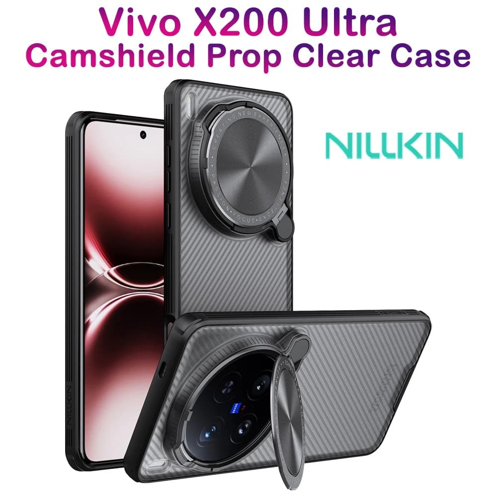 گارد نیمه شفاف کمرا استند Vivo X200 Ultra مارک نیلکین مدل Camshield Prop Clear