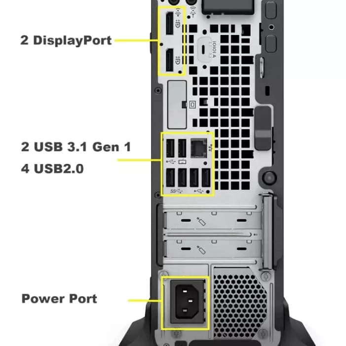 مینی کیس استوک HP EliteDesk 705 G4 SFF AMD A10-9700 | رم 8GB | حافظه 500GB — تصویر ۳