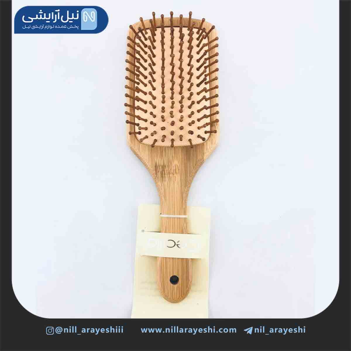 برس مو چوبی بامبو مستطیلی سسیلیا کد 127