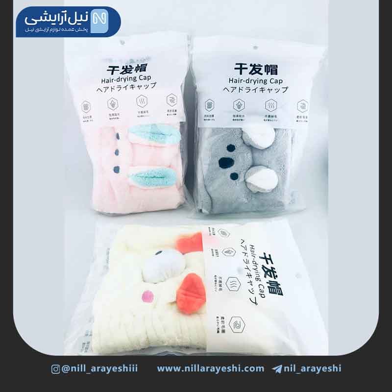 کلاه حمام حوله ای طرح حیوانات