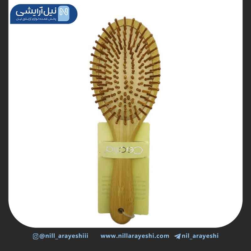 برس مو چوبی بیضی سسیلیا سایز بزرگ کد 131