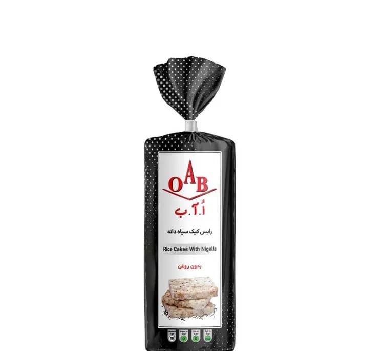 رایس کیک سیاه دانه ا آ ب وزن 100 گرم