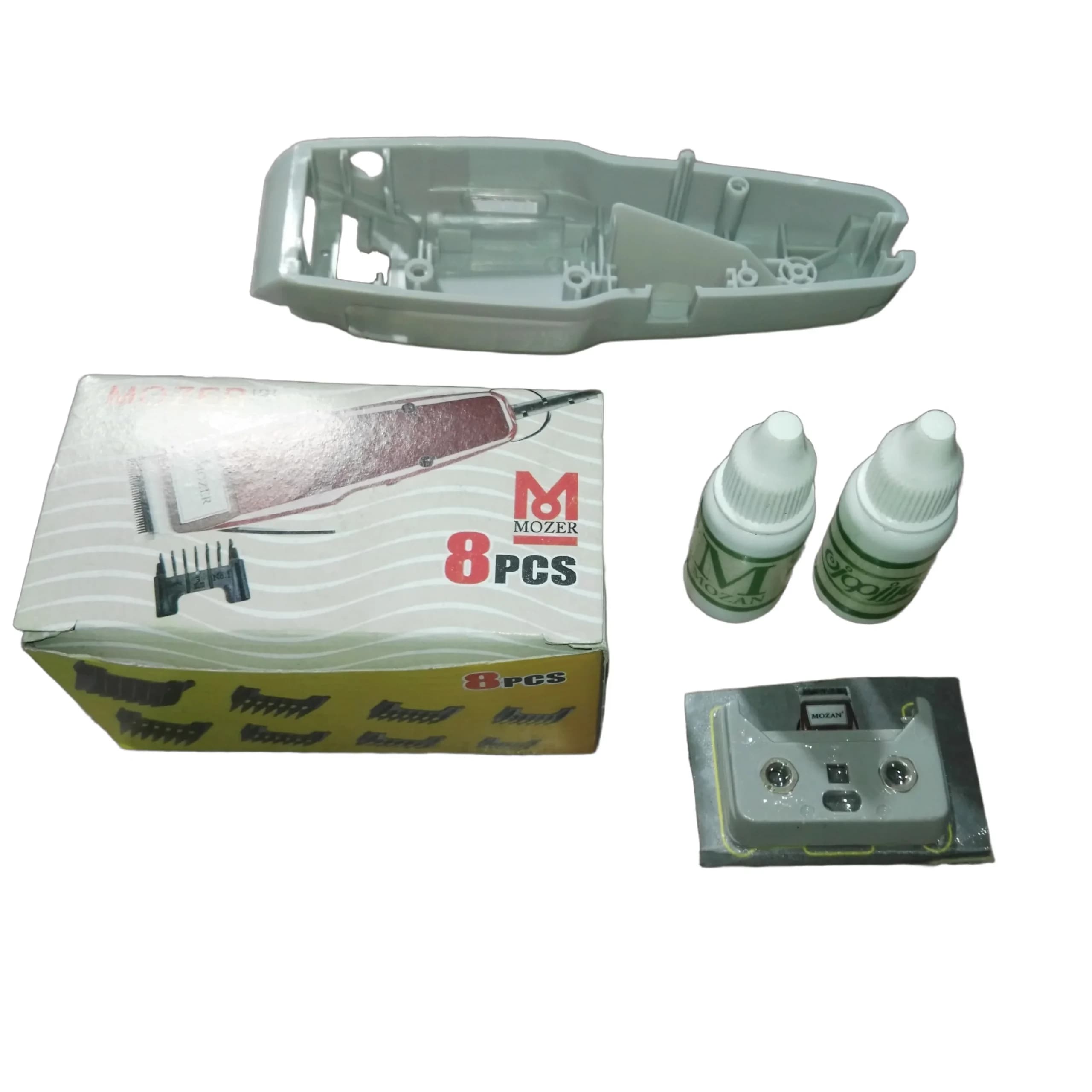 قطعات ماشین موزر فابریکی (بدنه زیر و کشویی و شانه و روغن2 عدد)