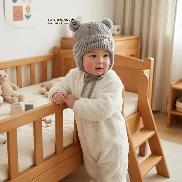 کلاه نوزادی شمعی خرس HAPPY — تصویر ۶