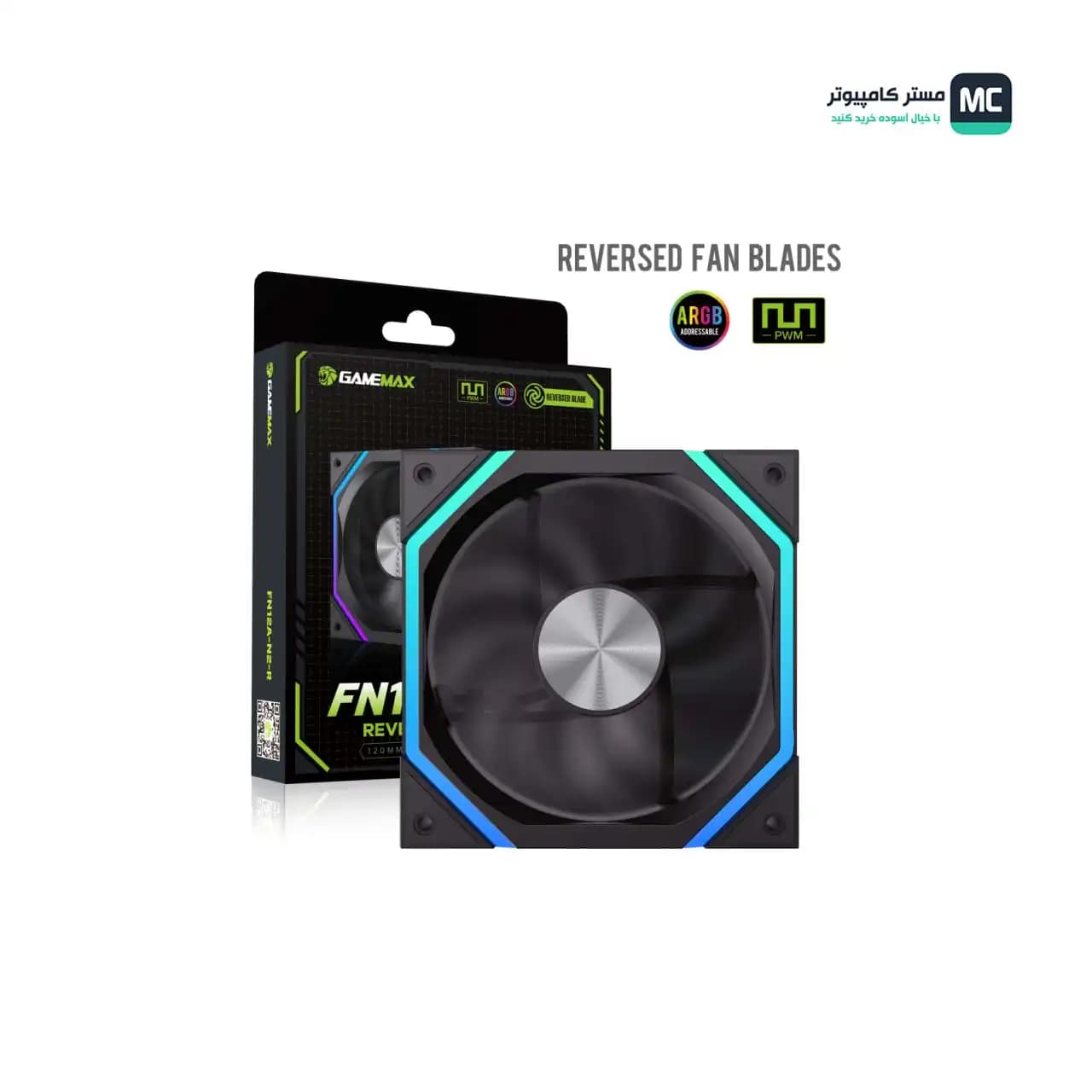 فن کیس گیم مکس FN12A-N2-R Black