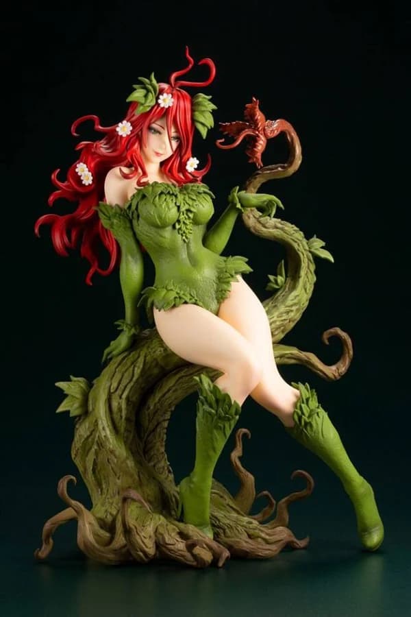 🌿🥀 فیگور پویزن آیوی Poison Ivy استایل بیشوجو DC بر تنه پیچک ارتفاع 30 سانتی‌متر | جنس PLA+