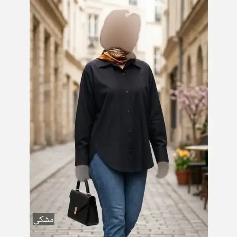 تونیک لینن زنانه مدل ملین سایز بزرگ 38 تا 50 — تصویر ۴