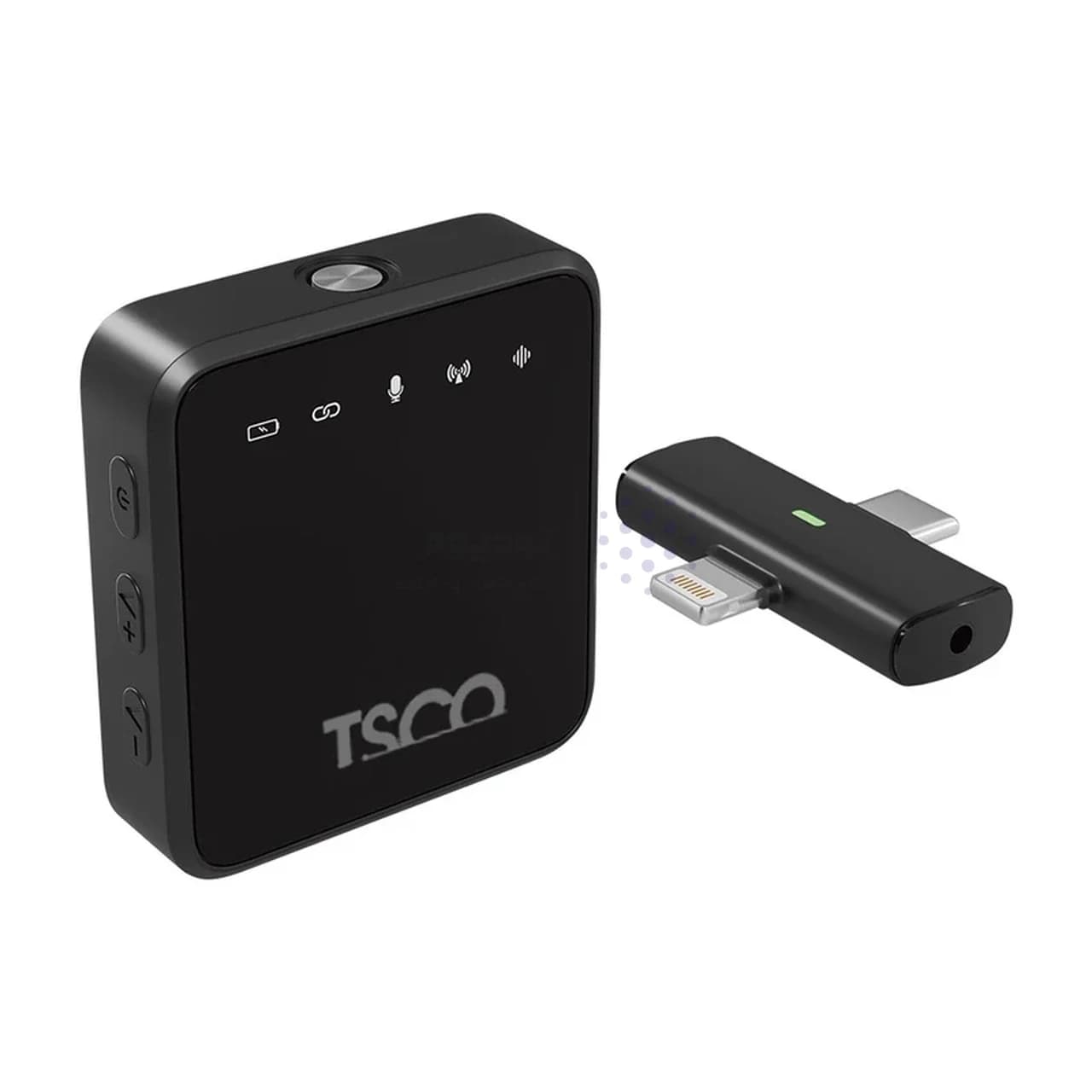 میکروفون یقه ای بی سیم Tsco Type-C/Lightning مدل TMIC 5007 – مشکی (دو میکروفون) (گارانتی 12 ماهه TSCO) — تصویر ۲