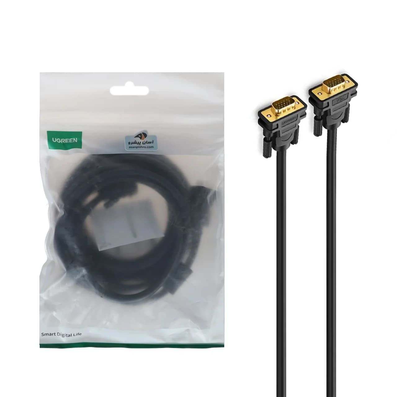 کابل پنج متری UGREEN VGA مدل VG101 – مشکی(11632)