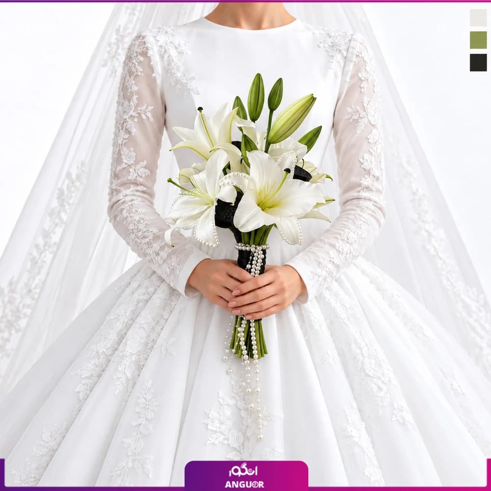 لاکچری دسته گل عروس اروپایی