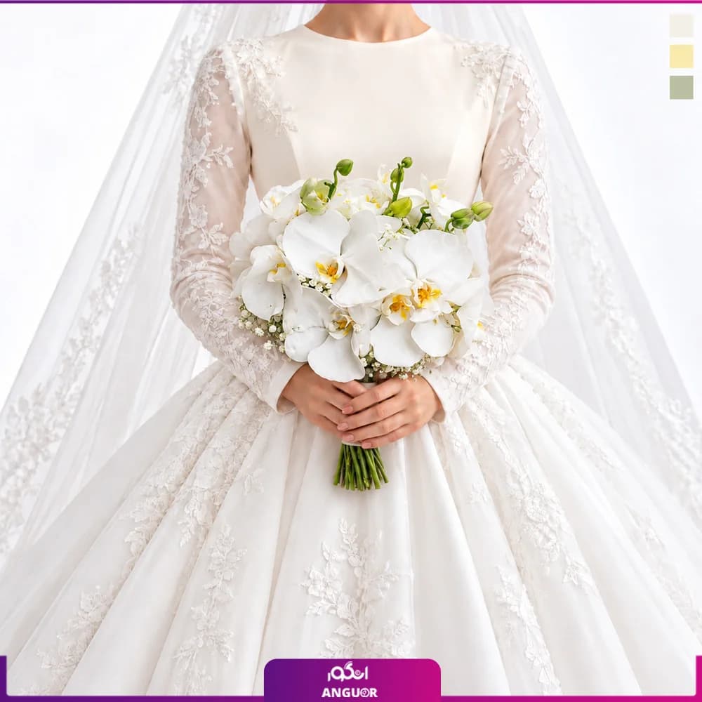 دسته گل عروس اروپایی