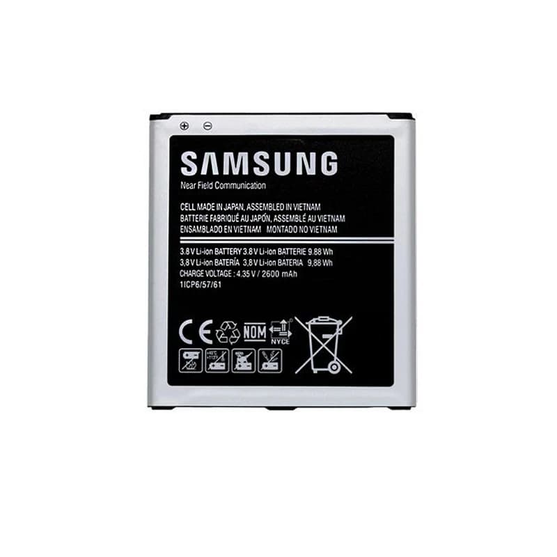 باتری موبایل مدل EB-BG530CBE، ظرفیت باتری 2600 میلی‌آمپرساعت، مناسب برای گوشی موبایل سامسونگ Galaxy J5 G530H و J500Fnb کدk24400 — تصویر ۲
