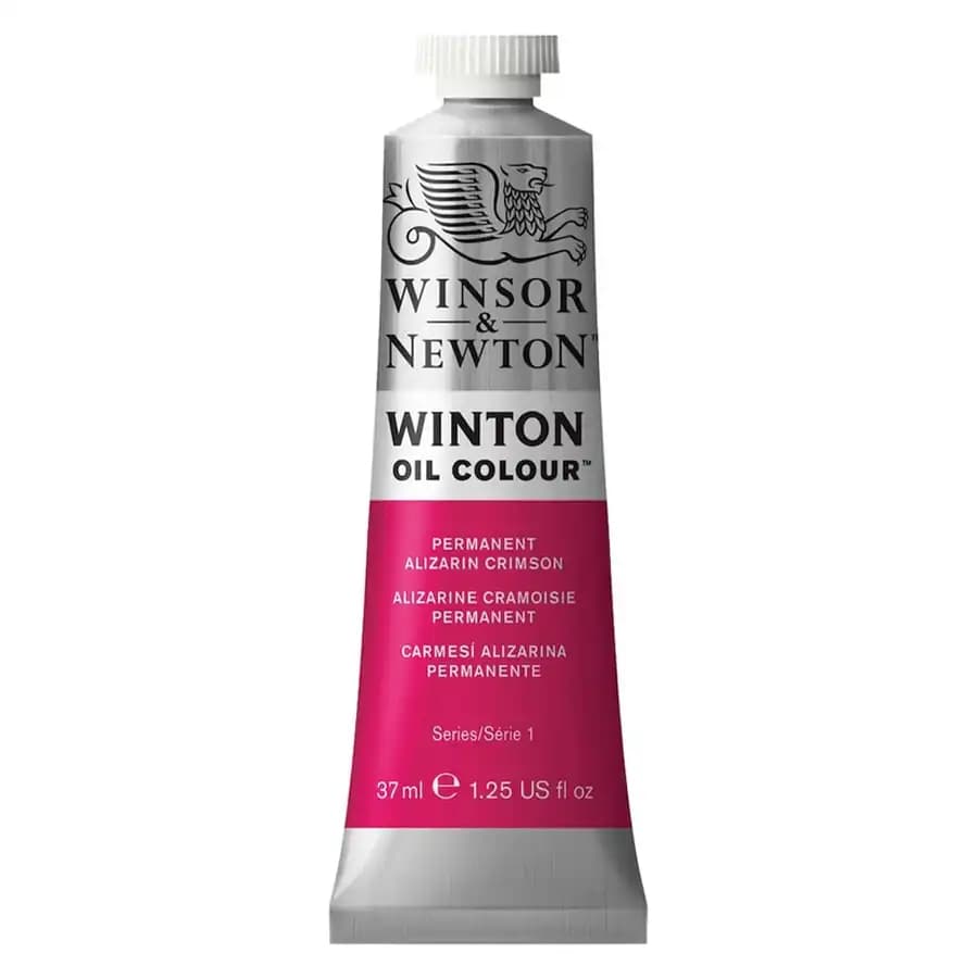 رنگ روغن وینزور اند نیوتن رنگ CRIMSON ALIZARIN PERMANENT کد 1 حجم 37 میلی لیتر