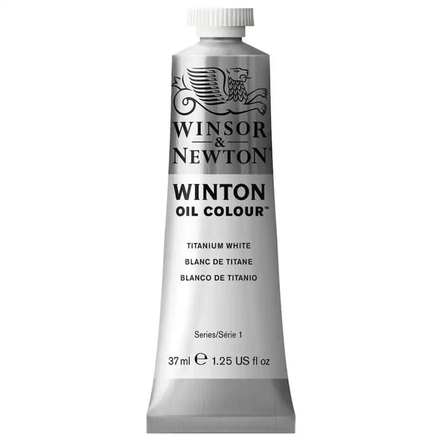 رنگ روغن وینزور اند نیوتن رنگ TITANIUM WHITE کد 40 حجم 37 میلی لیتر