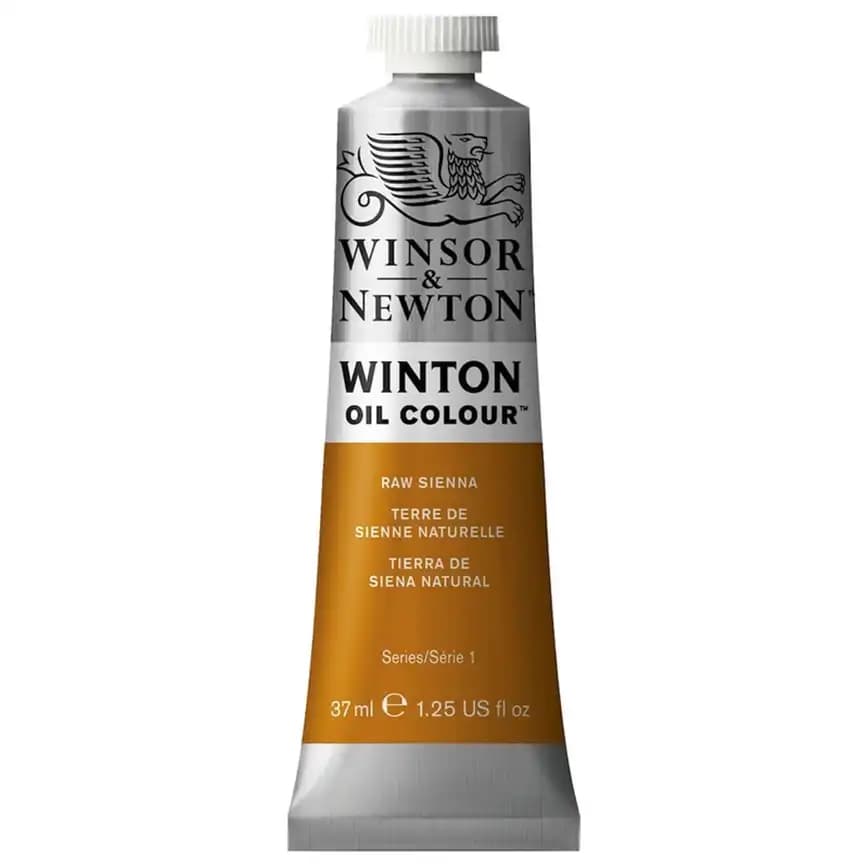 رنگ روغن وینزور اند نیوتن رنگ RAW SIENNA کد 34 حجم 37 میلی لیتر