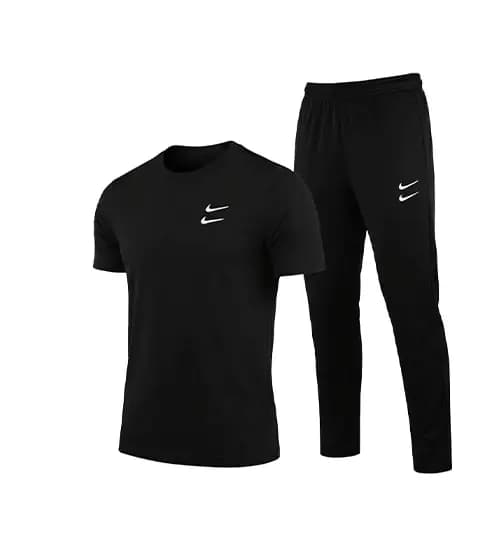 ست تیشرت و شلوار مردانه نرمال ساده اسپان مشکی Nike