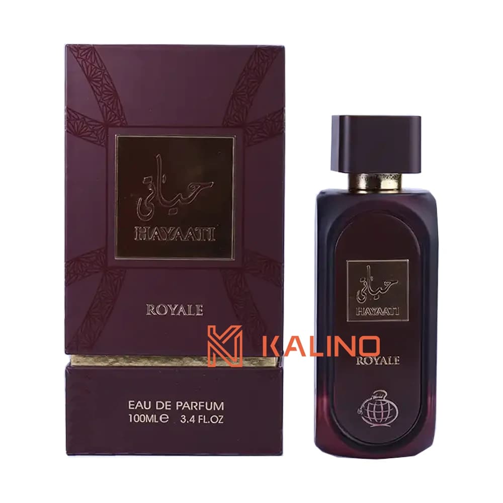 ادکلن مردانه-زنانه حیاتی رویال (حیاتی قهوه ای) فرگرانس ورد حجم 100 میل | Fragrance World Hayaati Royale