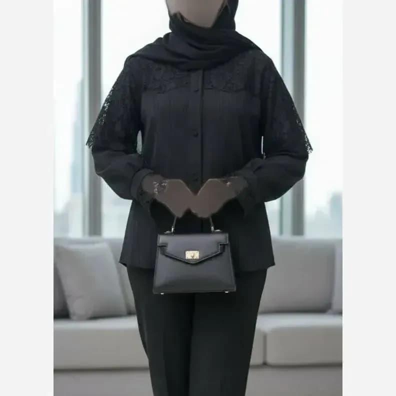 بلوز زنانه مدل دلانا جنس توکی کراش سایز 38 تا 54 — تصویر ۴