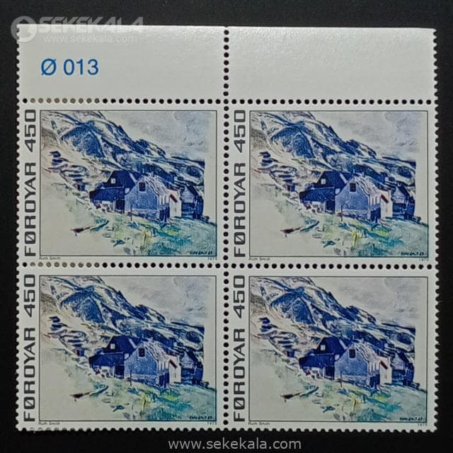 بلوک تمبر کمیاب جزایر فارو 1975