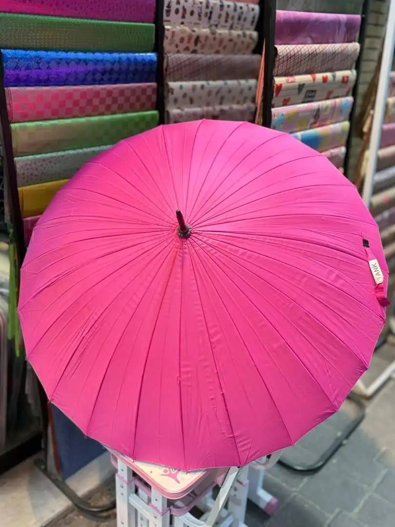 چتر ساده دسته چوبی سایز بزرگ