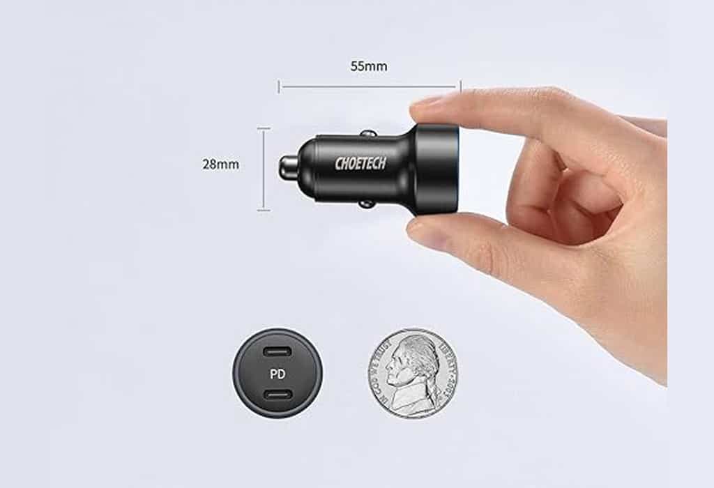 شارژر فندکی فست شارژ ماشین تایپ سی 36 وات چویتک C0054 — تصویر ۱۰