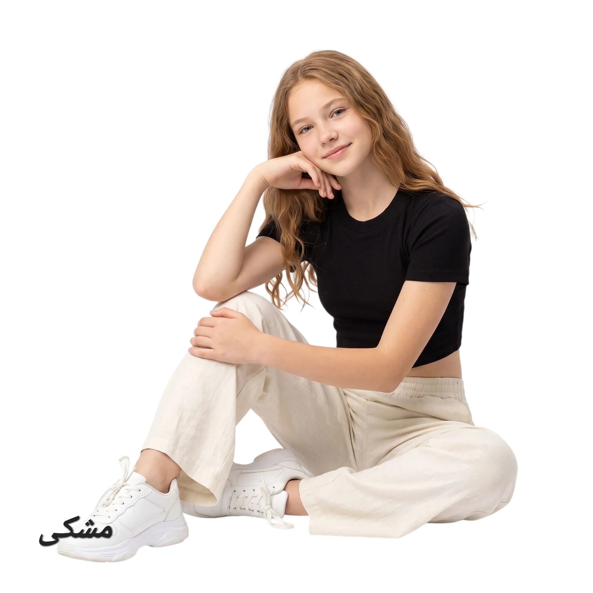 تاپ دخترانه یقه گرد کبریتی — تصویر ۵