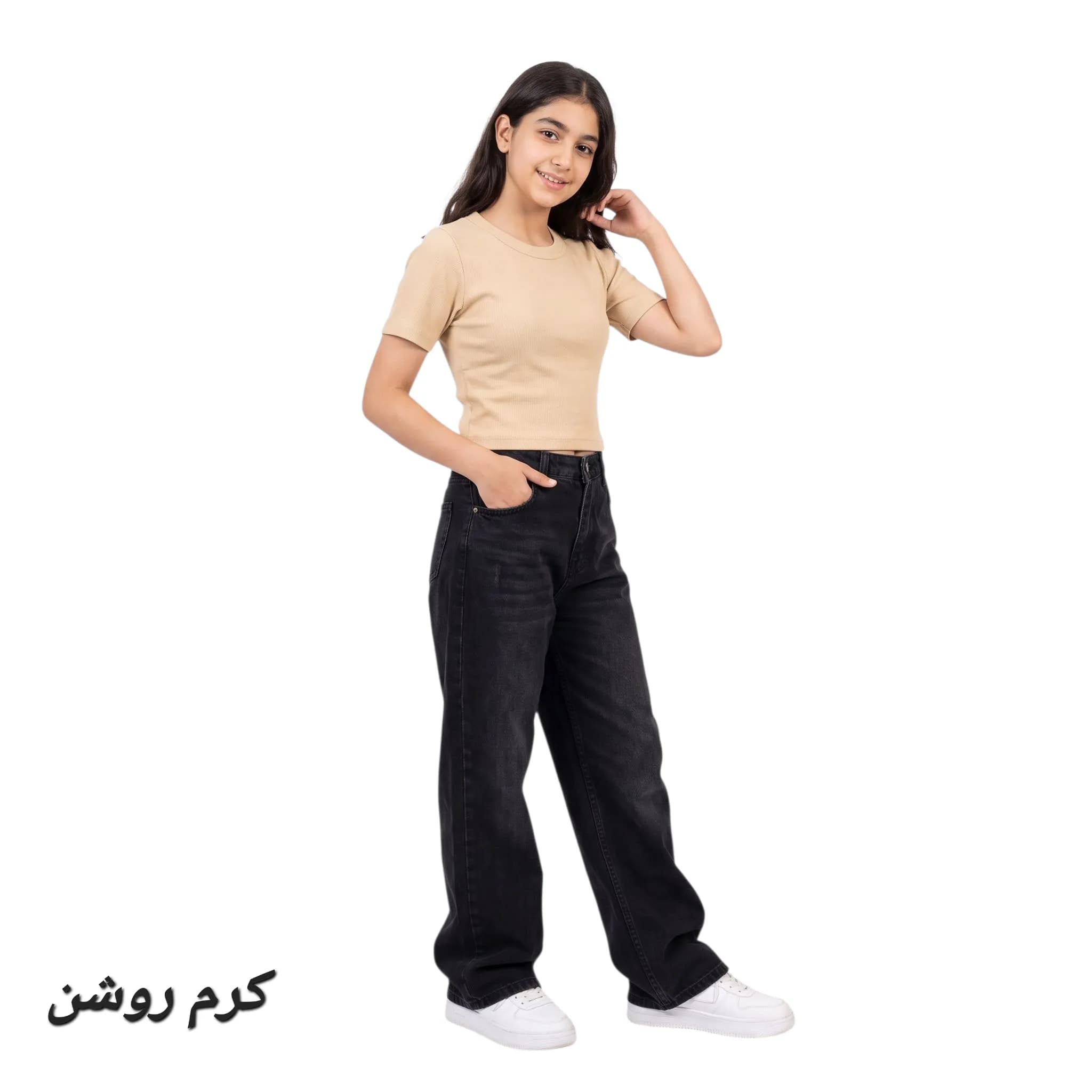 تاپ دخترانه یقه گرد کبریتی — تصویر ۷
