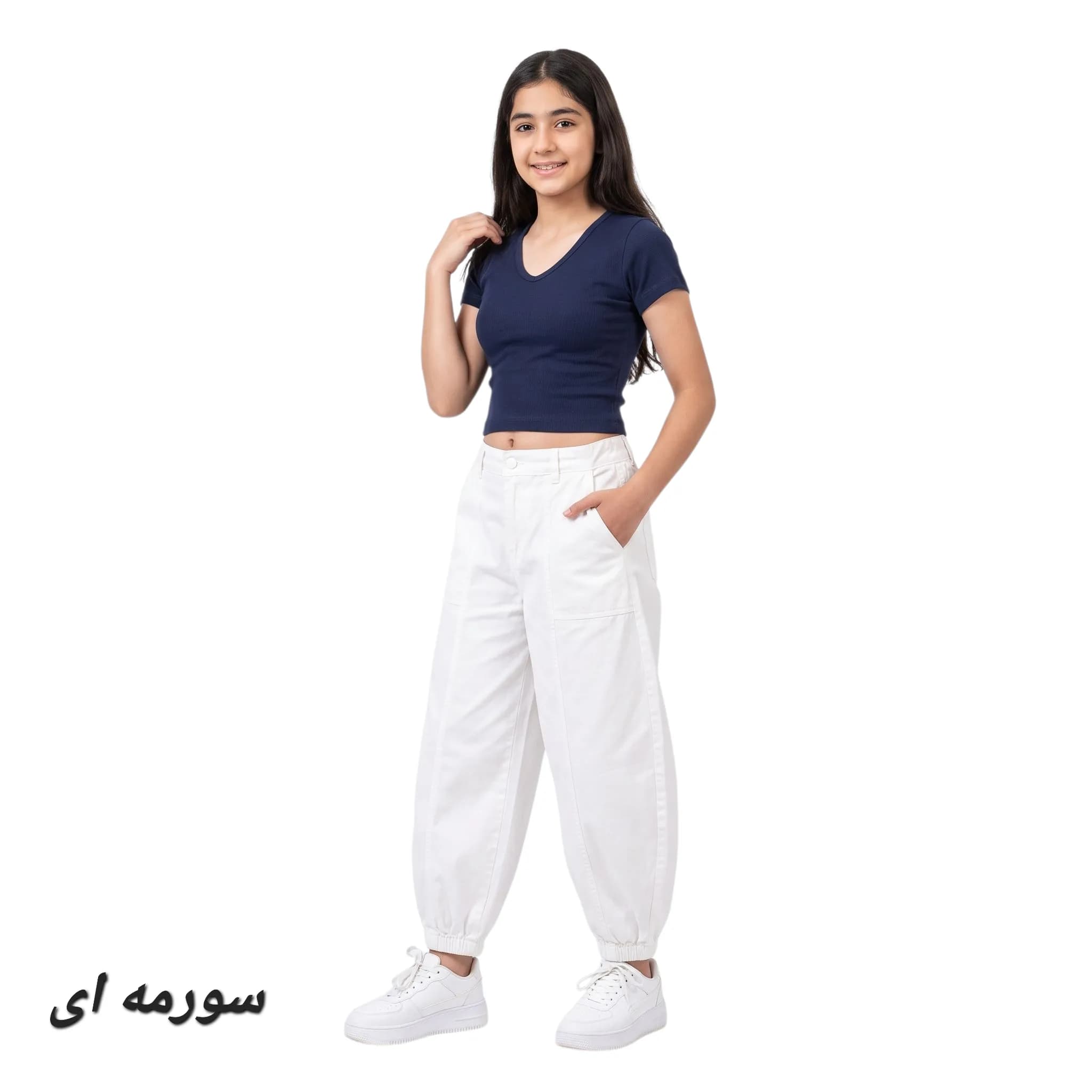 تاپ دخترانه یقه هفت کبریتی
