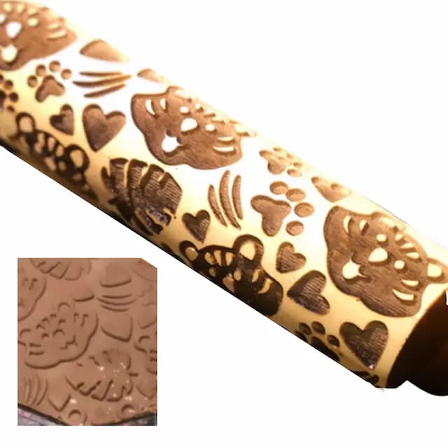 وردنه چوبی طرح جنگلی