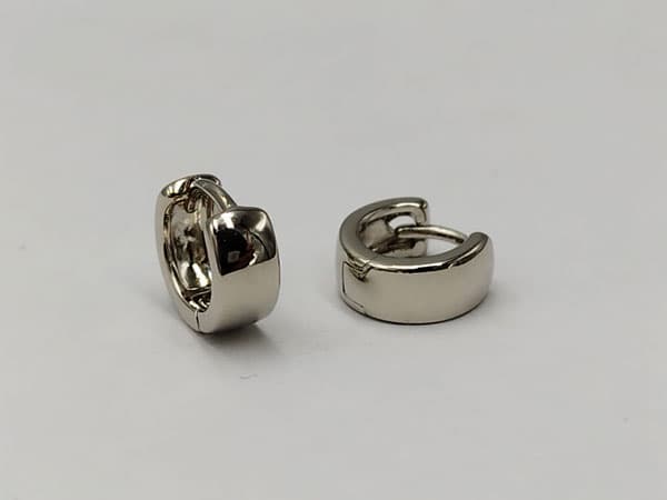 گوشواره حلقه ای نقره ای ساده ژوپینگ