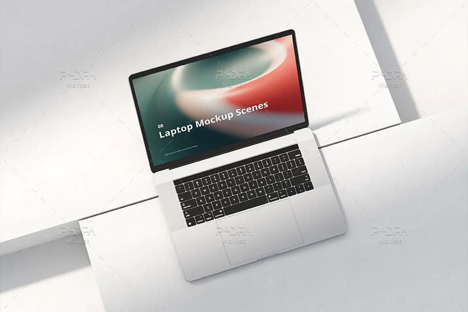 8 موکاپ لپ تاپ مک بوک اپل — تصویر ۷