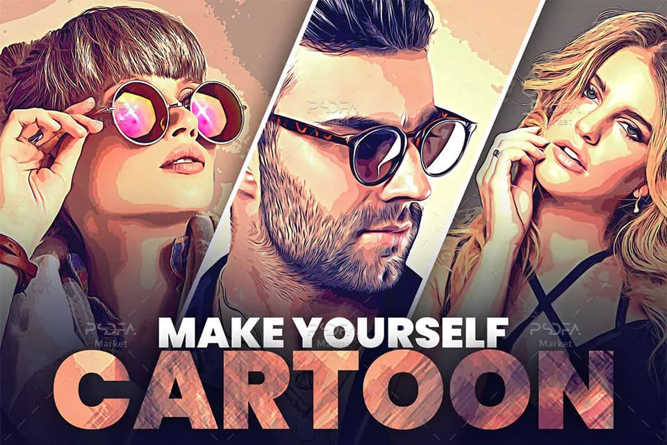 اکشن تبدیل عکس به کارتون در فتوشاپ