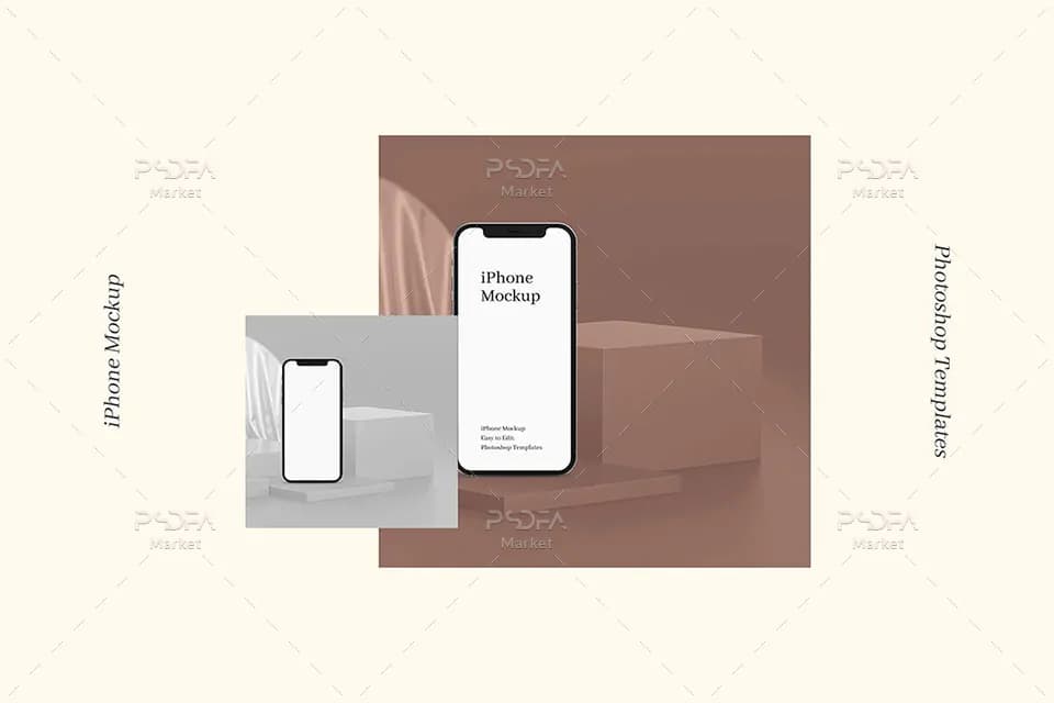 موکاپ گوشی iPhone Xs در 4 حالت مختلف — تصویر ۷