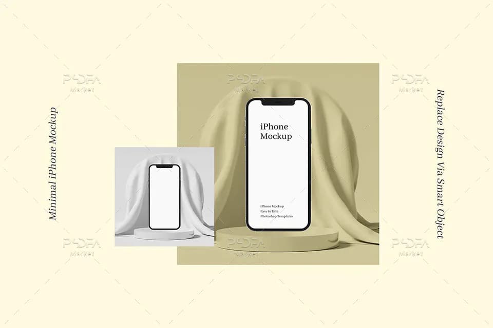 4 موکاپ موبایل iPhone Xs در حالات مختلف — تصویر ۵