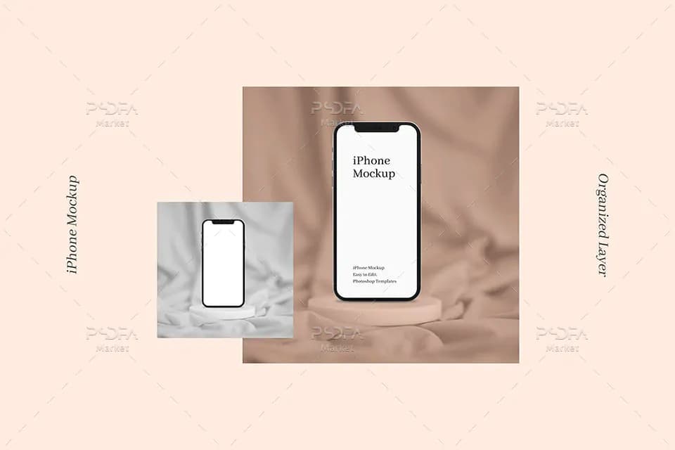 4 موکاپ موبایل iPhone Xs در حالات مختلف — تصویر ۷