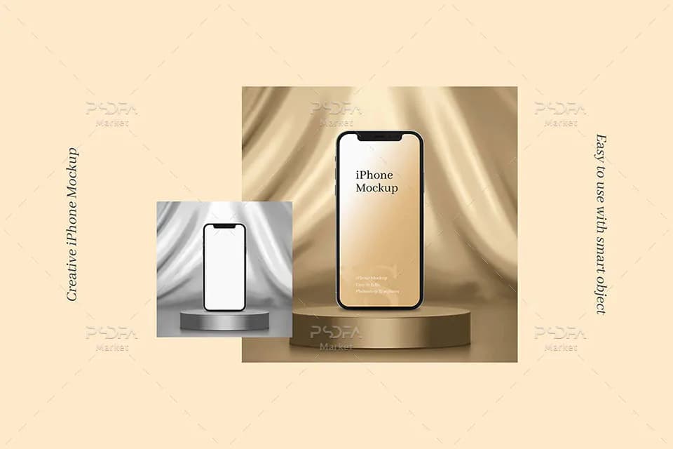 4 موکاپ موبایل iPhone Xs در حالات مختلف — تصویر ۴