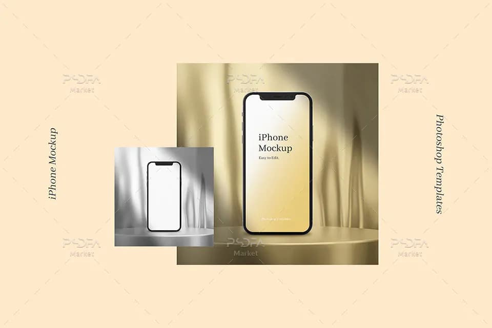 4 موکاپ موبایل iPhone Xs در حالات مختلف — تصویر ۶