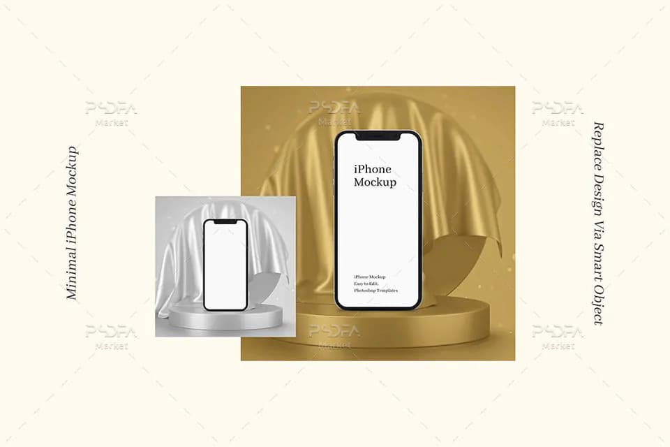 4 موکاپ آیفون Xs در حالت‌های مختلف — تصویر ۵