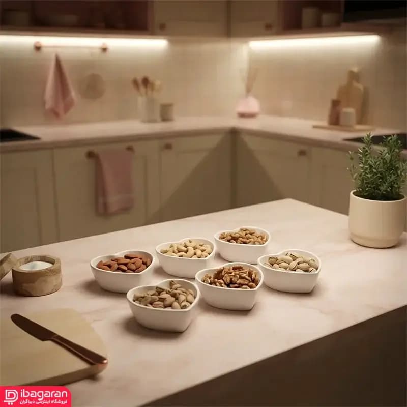 پیاله قلبی 6 عددی سرامیکی