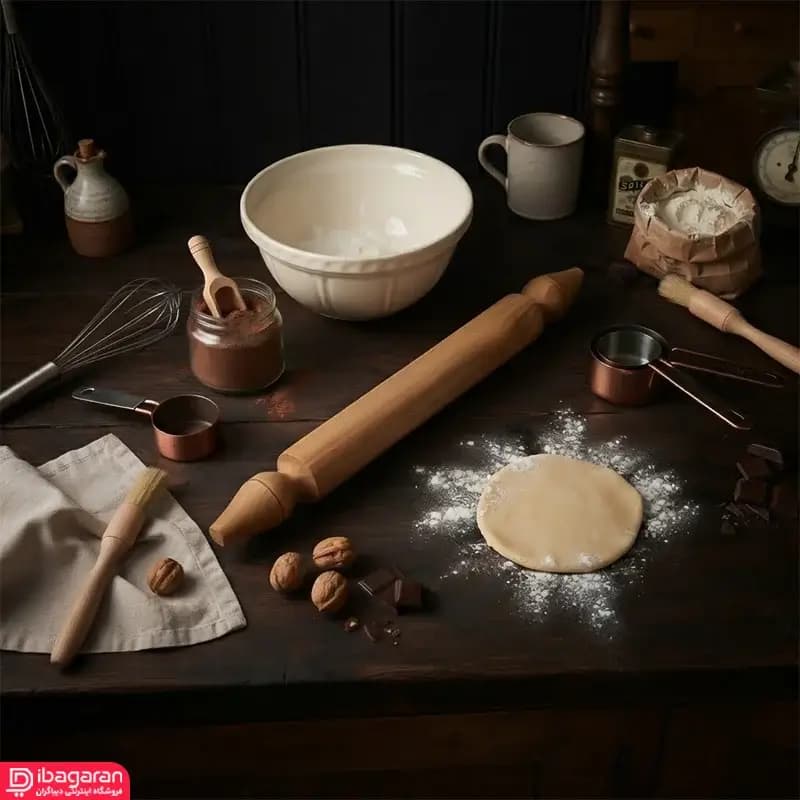 وردنه چوبی 40 سانتی متری مدل جنگلی