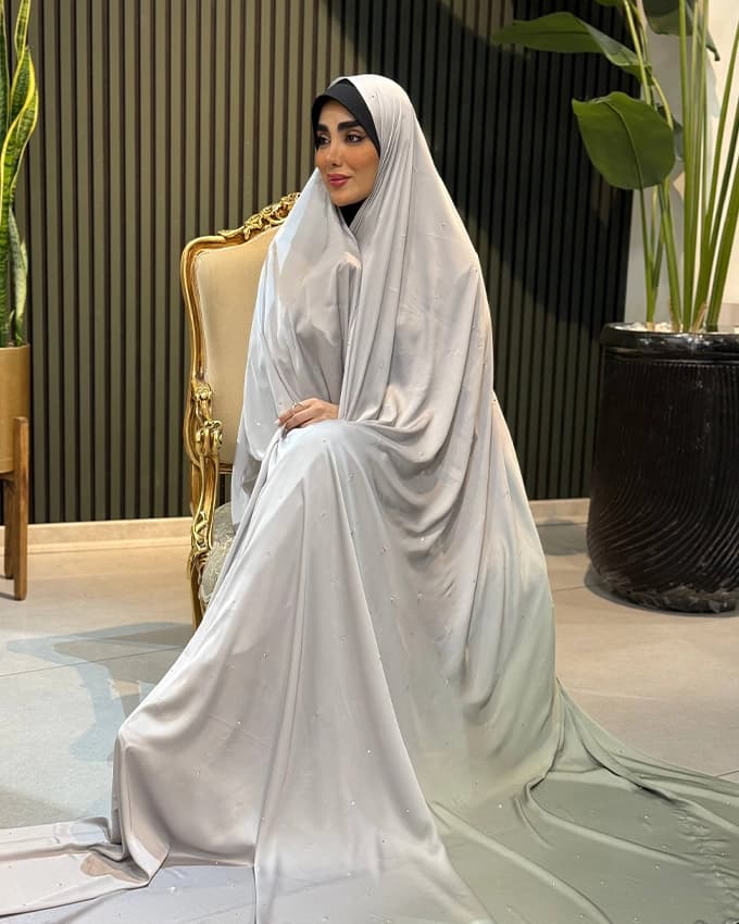 چادر رنگی سیلک ابرنگی نگین دار 1