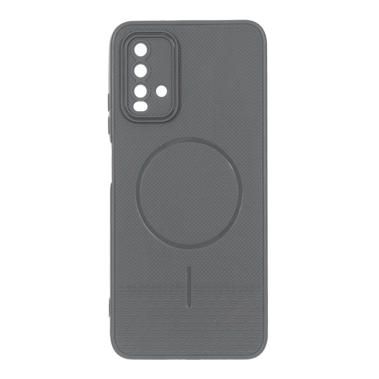 قاب شطرنجی طرح مگ سیف محافظ لنزدار Xiaomi Redmi 9T 4G – خاکستری