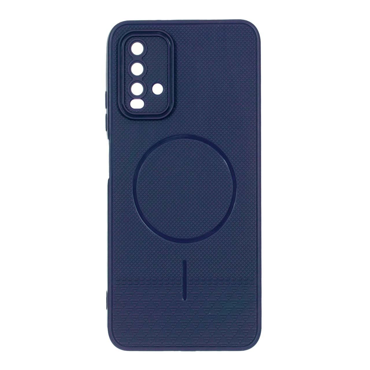 قاب شطرنجی طرح مگ سیف محافظ لنزدار Xiaomi Redmi 9T 4G – سرمه ای