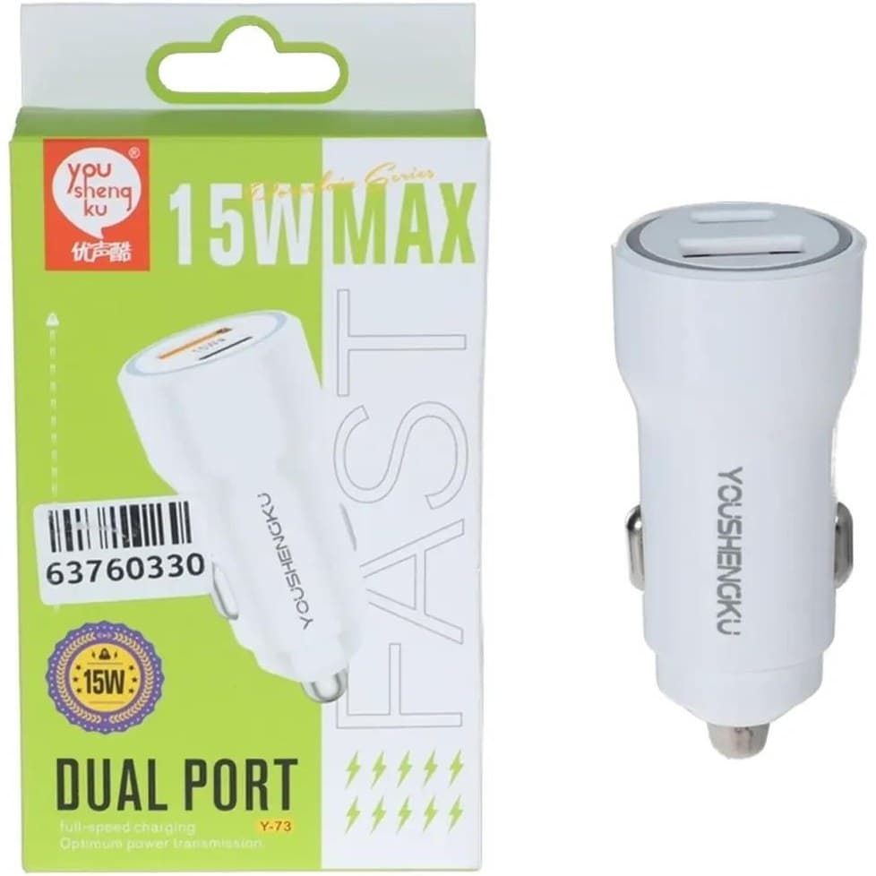 شارژر فندکی فست دو پورت You Sheng Ku مدل Y-73 15W