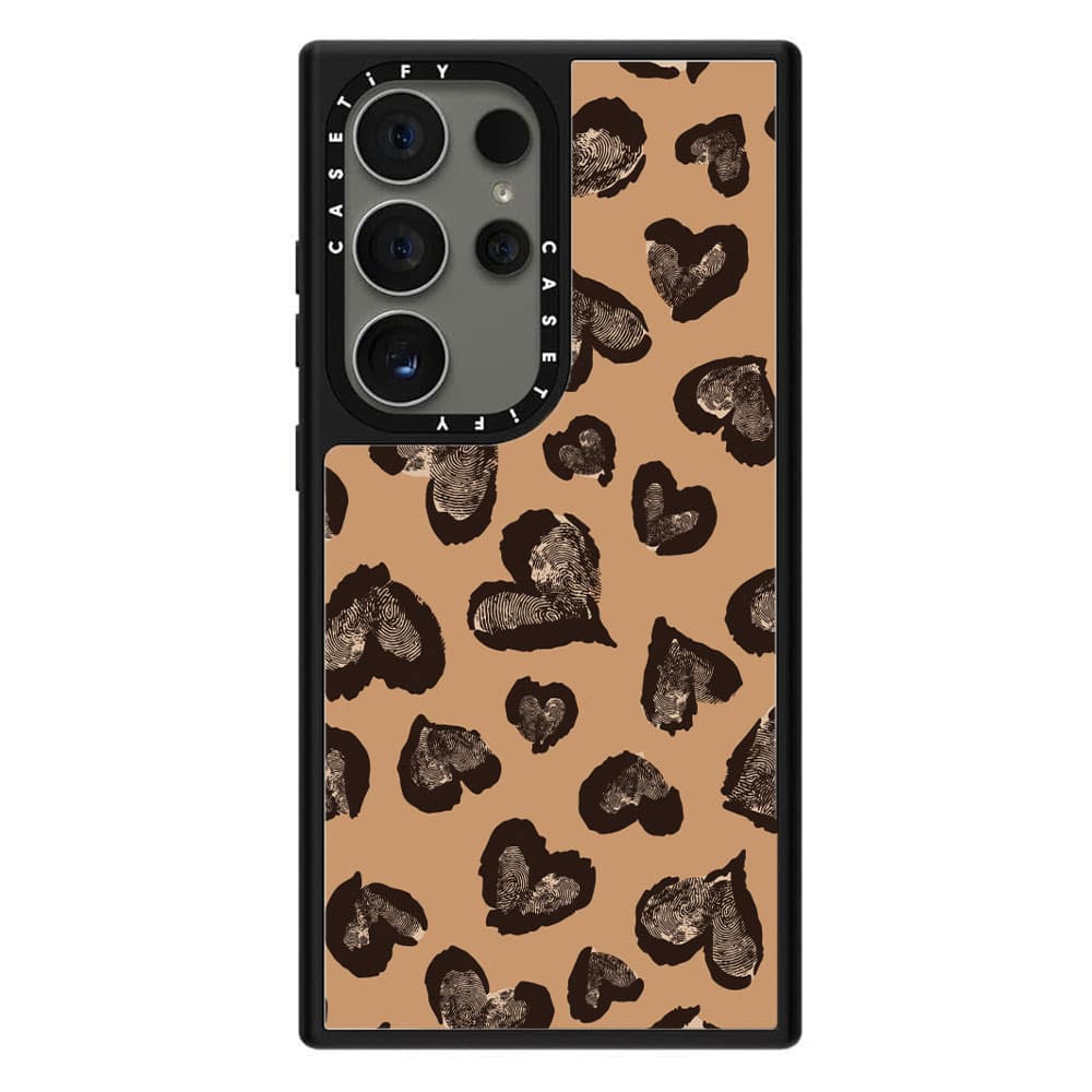 قاب چاپی سفارشی (کد 0344) مدل قلب پلنگی casetify مناسب برای گوشی موبایل سامسونگ Samsung Galaxy A12 / A13 / A14 / A15 / A21S / A22 4G / A23 / A24 / A25 / A30S / A31 / A32 4G / A32 5G / A33 / A34 / A35