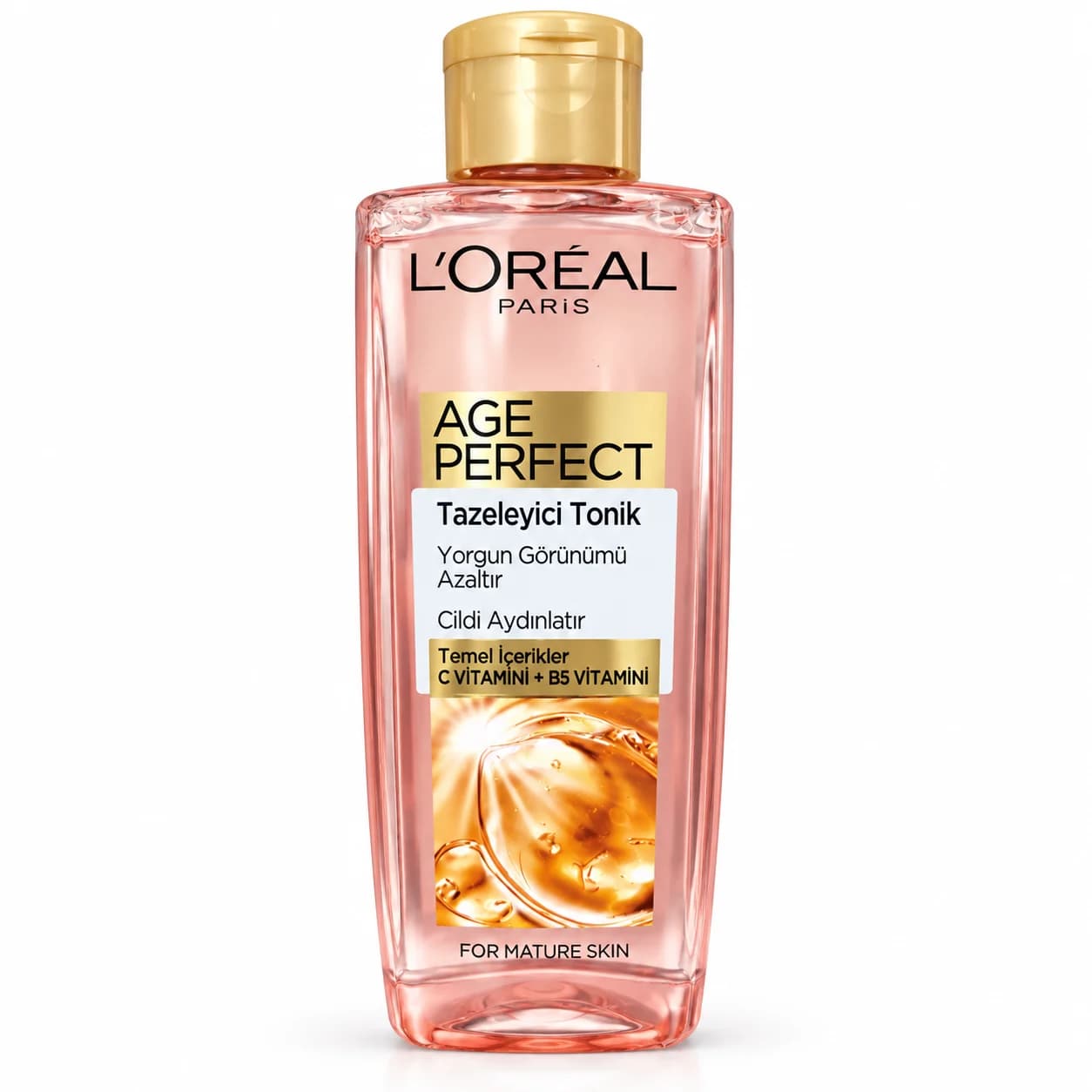 تونیک پاک‌کننده صورت لورآل پاریس L’Oréal Paris Age Perfect حاوی ویتامین C و B5 حجم 200 میل