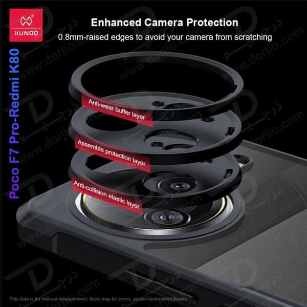 کریستال شیلد شفاف Xiaomi Redmi K80 Pro مارک XUNDD سری Beatle — تصویر ۸