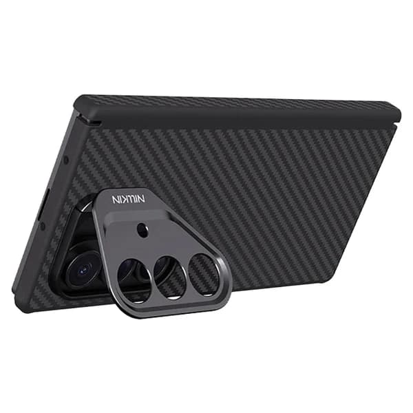 گارد مگنتی کربنی کمرا استند فلزی Samsung Galaxy Z Fold 7 مارک نیلکین مدل CarboProp — تصویر ۲