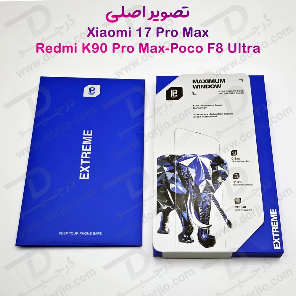 گلس شفاف تمام صفحه Xiaomi Poco F8 Ultra مارک LANBI — تصویر ۵