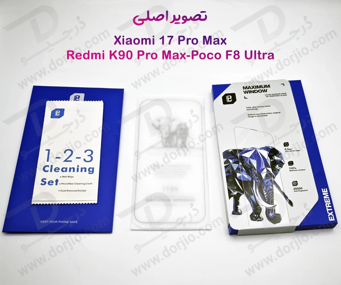 گلس شفاف تمام صفحه Xiaomi Poco F8 Ultra مارک LANBI — تصویر ۲